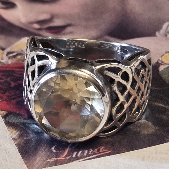 RARE Silpada Sterling Silver & Citrine Ring